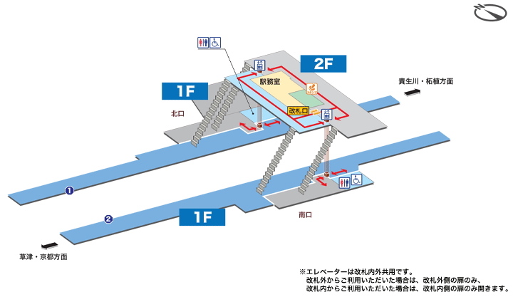 ＪＲ草津線ＪＲ三雲駅構内図